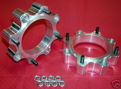 Full set of billet wheels spacers adapters 2" polaris rzr ranger