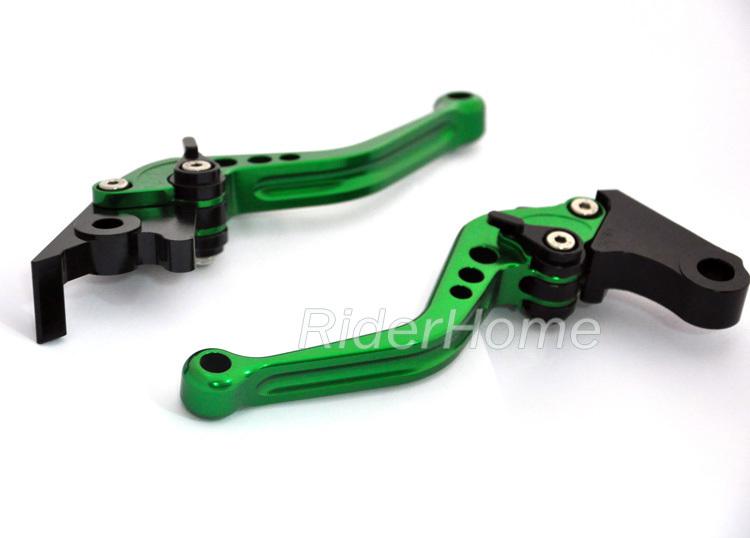 For kawasaki zzr600 1990-2004 green cnc racing short brake clutch hand levers 