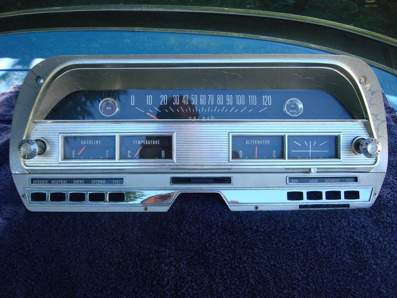 1963 dodge instrument cluster 330 440 polara 62 - very nice !