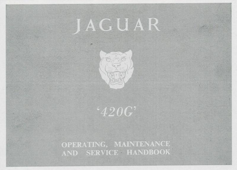 Jaguar 420g operating, maintenance and service handbook