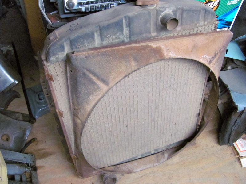 1951 oldsmobile radiator and fan shroud also fits???? used.