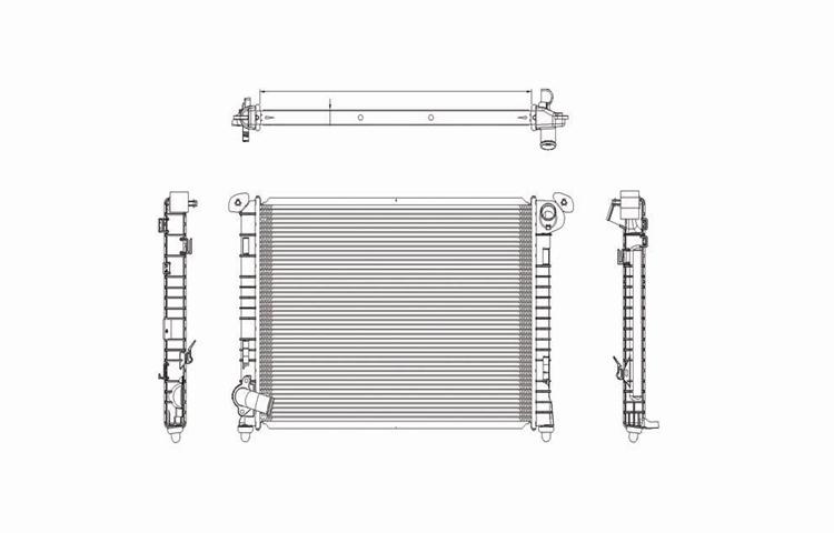 Replacement radiator 02-07 mini cooper base model auto / man 1.6l l4 17117570821