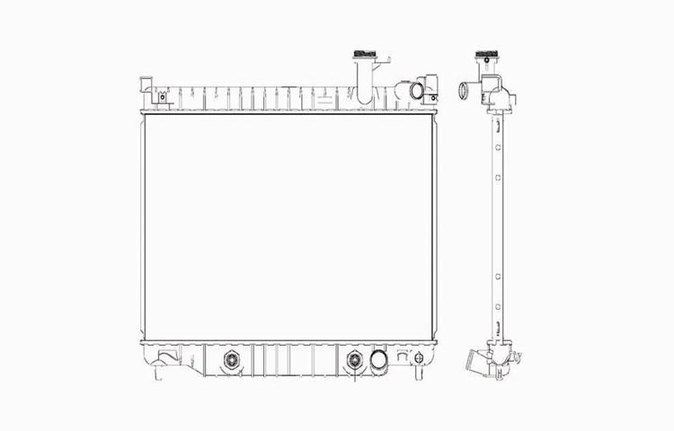 Replacement radiator chevy trailblazer buick gmc envoy oldsmobile 5.3l 6.0l v8