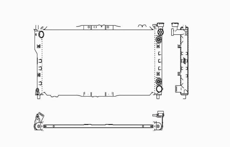 Replacement radiator 98-99 mazda 626 automatic transmission 2.0l l4 fsd815200a