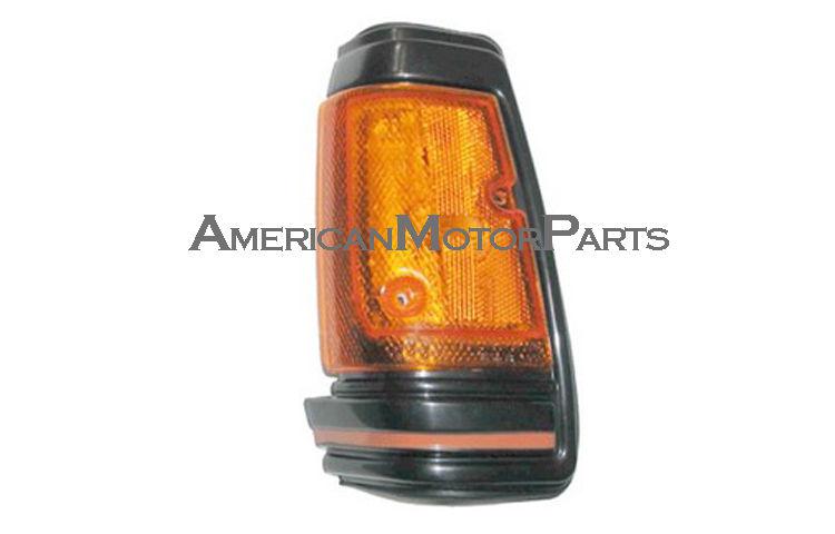 Left replacement park turn signal corner light black trim 83-86 nissan pickup