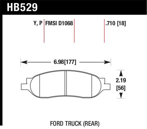 Hawk performance hb529y.710 disc brake pad