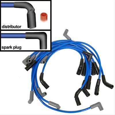 Summit racing spark plug wires rfi suppression 8mm blue 90 deg boots chevy 5.7l