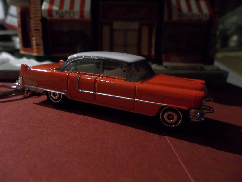 1955 cadillac fleetwood key chain - red