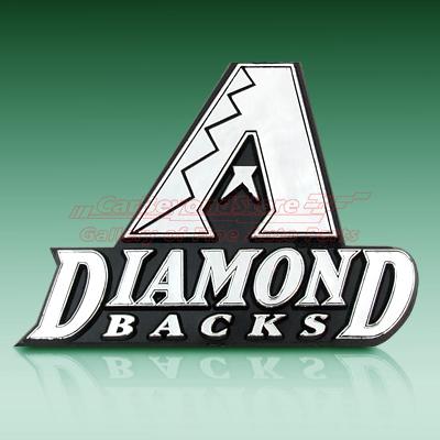 Mlb arizona diamond backs 3d chrome car emblem, easy install, licensed + gift