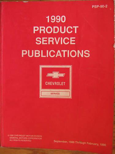 1990 chevrolet product service publications bulletins 2 original 