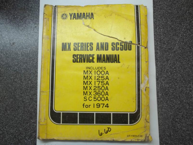 Oem factory yamaha service manual mx series and sc500