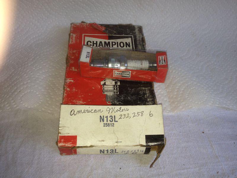 Spark plugs, new old stock,  n 13 l, box of 6. amc item:  2941