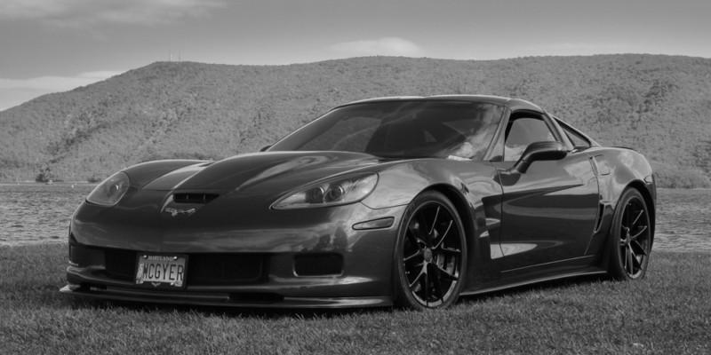 Chevy corvette carbon fiber c6 z06 hd poster super car b&w print multiple sizes 