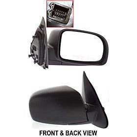Textured black power side view door mirror assembly passenger's right