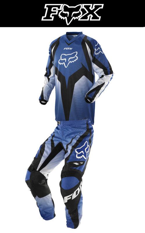 Fox racing hc jersey & 180 pant race blue black combo kit dirtbike atv mx 2014