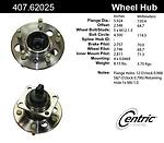 Centric parts 407.62025e rear hub assembly