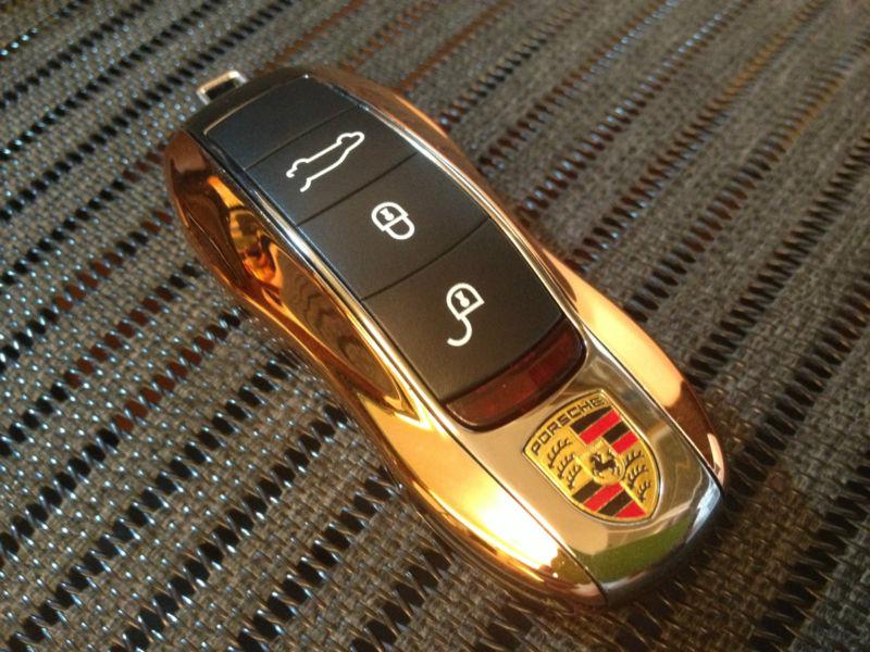 Nordic gold car fob remote key case casing housing cover replacement porsche