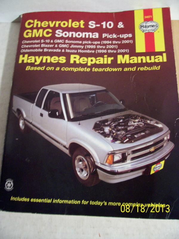 Haynes 94-01 s-10/sonoma,95-01 blazer/jimmy,96-01 bravada/hombre manual #24071