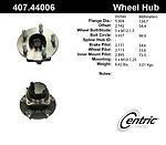 Centric parts 407.44006 rear hub assembly