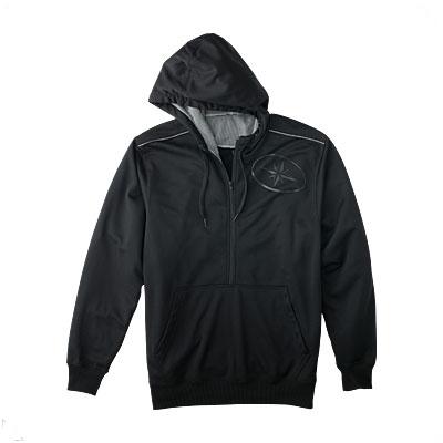 Polaris performance half zip hoodie hood sweater black mens 2x xx large 2xl