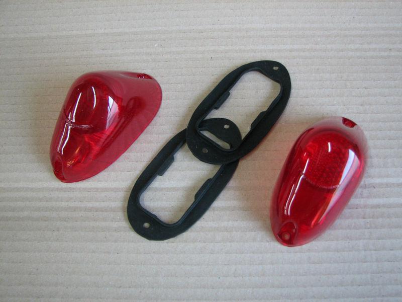 Austin healey sprite (bugeye) tail lamp lens 58-61 pair w/gaskets