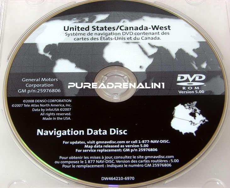 2009 2010 2011 cadillac sts sts-v navigation map disc cd dvd canada west 5.00