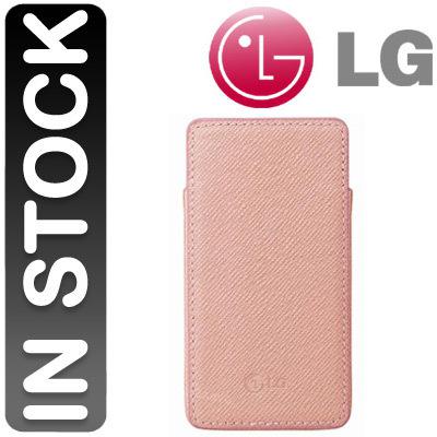 Genuine lg pop gd510 lg ccl-280 pink leather case pouch