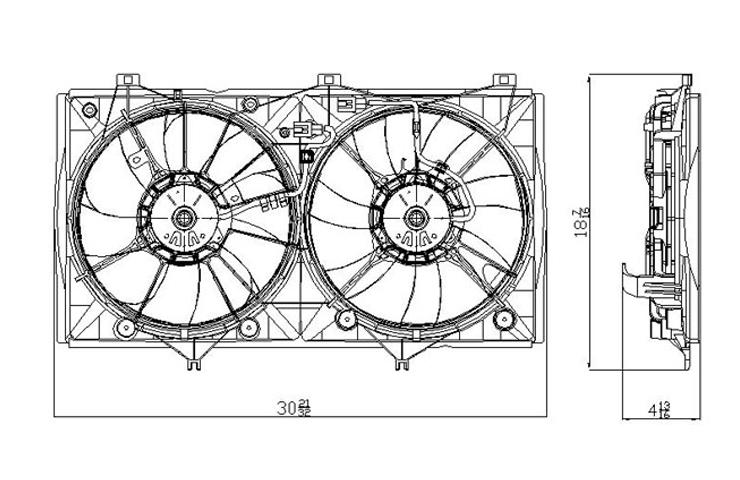 Ac condenser radiator cooling fan 2007-2009 toyota camry hybrid model 1636328270