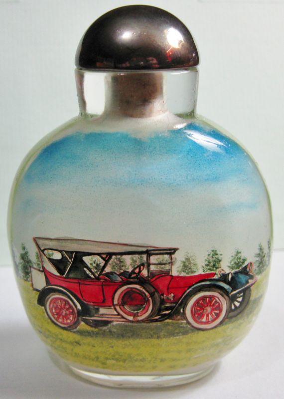 1920 pierce arrow car automobile - inside hand painted snuff bottle 