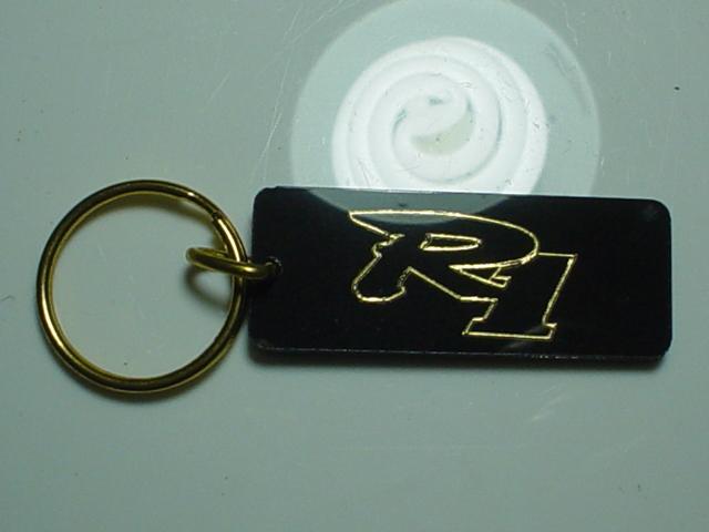 R1 motorcycle key chain black/gold  yamaha os ol 