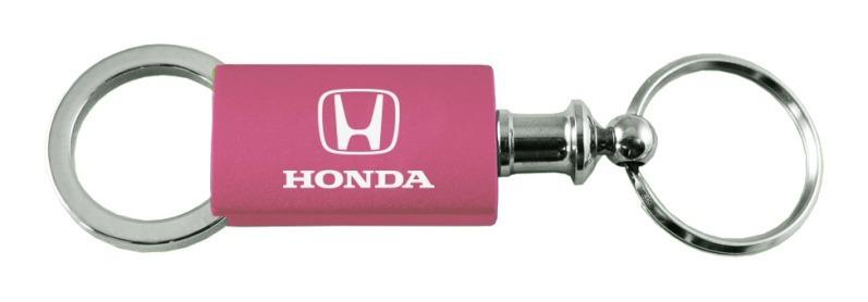 Honda pink valet metal keychain car key ring tag key fob logo lanyard