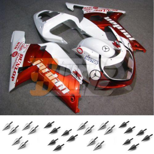 Bolt kit & injection fairing kit bodywork for suzuki gsx r 1000 k1 2001 2002 at