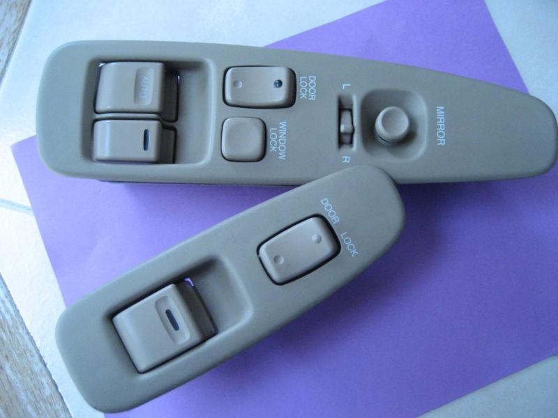   1992-2000 lexus sc300/sc400 master power window control switch set (tan color)