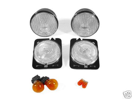 Depo 2007-2012 jeep wrangler jk clear front signal lights + fender side markers