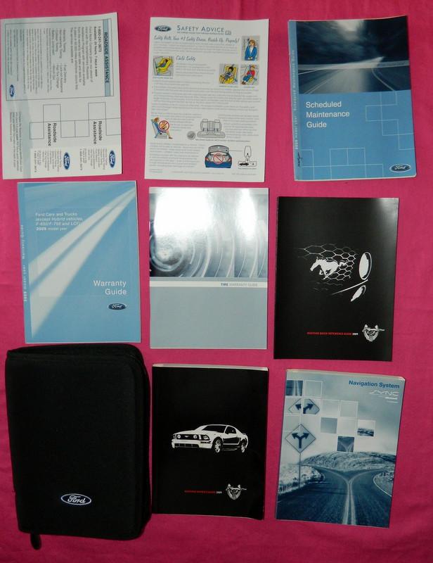 2009 ford mustang owners owner's manual guide book kit case handbook navigation