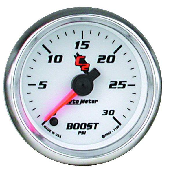 Auto meter 7160 c2 2 1/16" electric boost pressure gauge 0-30  psi