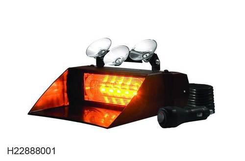 Hella ddl200 12v double deck & dash warn lights w clear lens & amber/blue leds