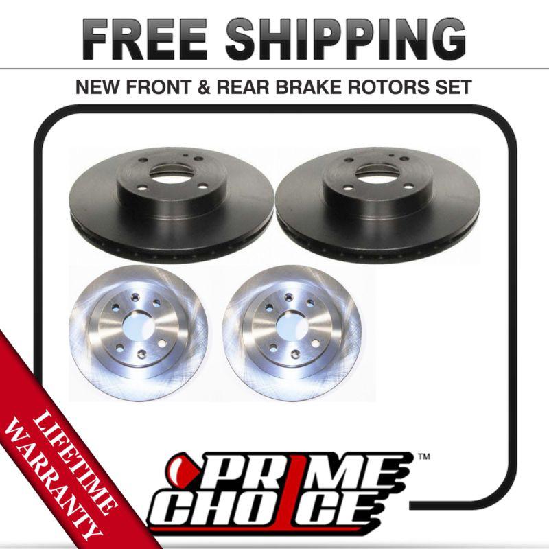 Set (4) new front and rear brake disc rotors with lifetime warranty