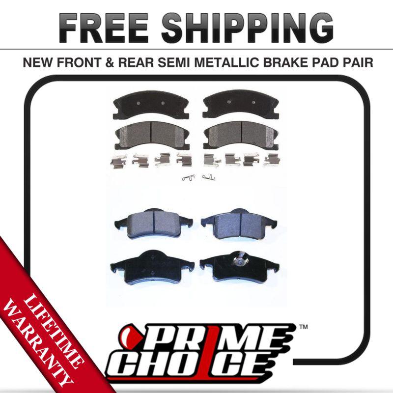 Complete set of front and rear premium brake pads with lifetime warranty