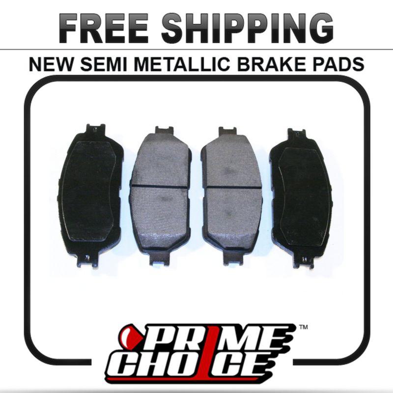 New premium complete set of front metallic disc brake pads with shims