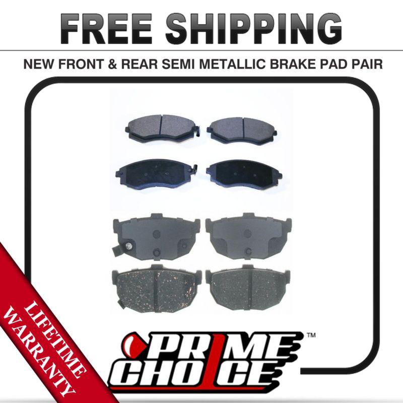 Complete set of front and rear premium brake pads with lifetime warranty