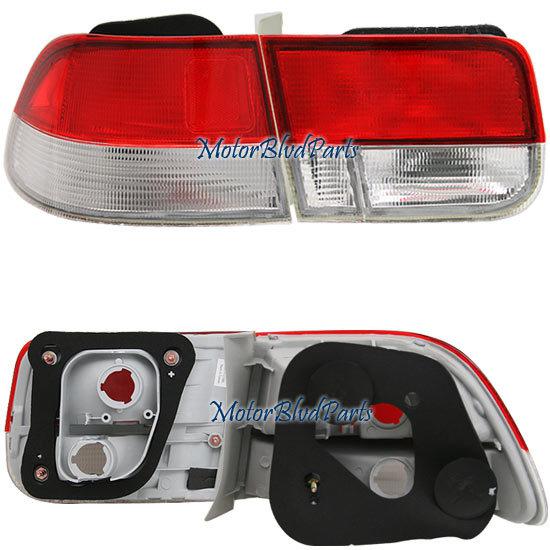 99-00 civic 2d tail light rear lamp driver left 2pc set