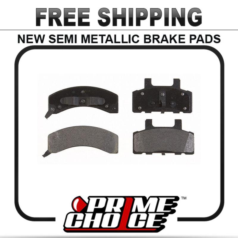 New premium complete set of front metallic disc brake pads with shims