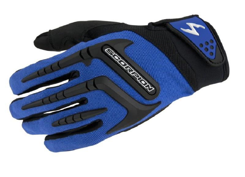 New mens scorpion skrub blue motorcycle glove md medium