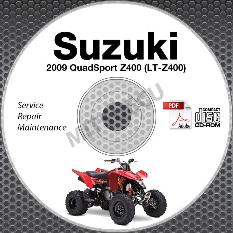 2009 suzuki quadsport z400 lt-z400 service manual cd rom repair ltz400