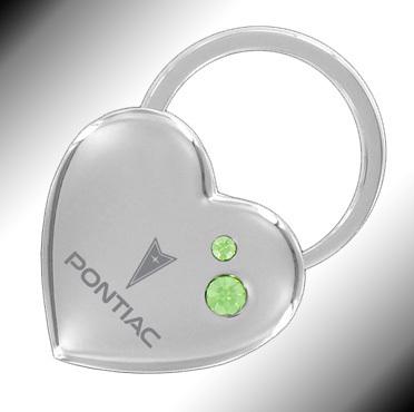 *pontiac®* key chain fob holder ring *chrome*