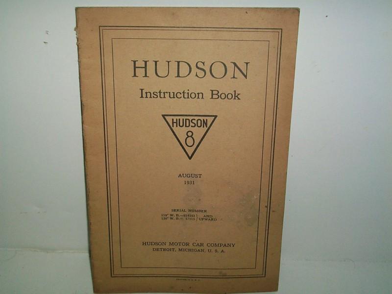 1932 hudson eight owners manual