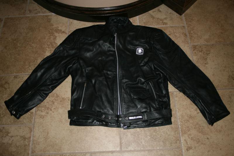 Men's mammoth choppers motorcycle leather jacket euc lk nw  xl