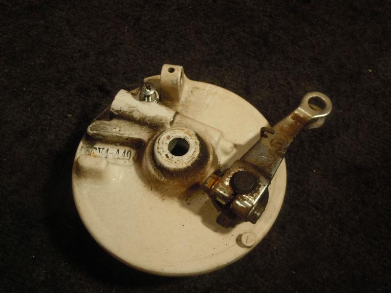 2001 honda elite ch80 front wheel brake hub w/ shoes @ moped motion