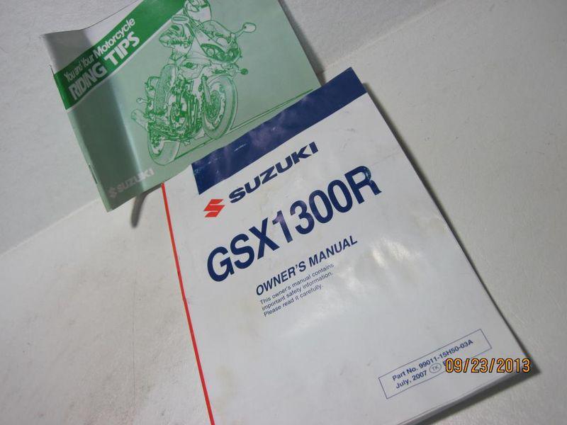 2008 suzuki gsx-1300r gsx 1300r   factory owner's manual  & riding tips #1570